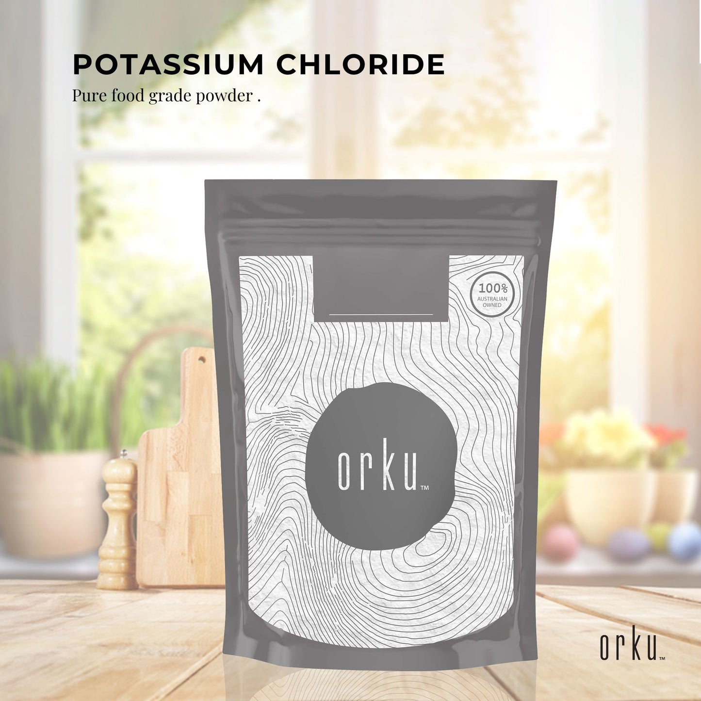 1Kg Potassium Chloride Powder - Pure E508 Food Grade Salt Substitute Replacer-1