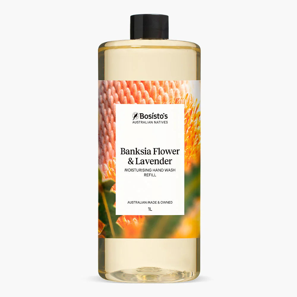 1L Hand Wash Refill Banksia Lavender Bosisto's Moisturising Soap Free Liquid Gel-1