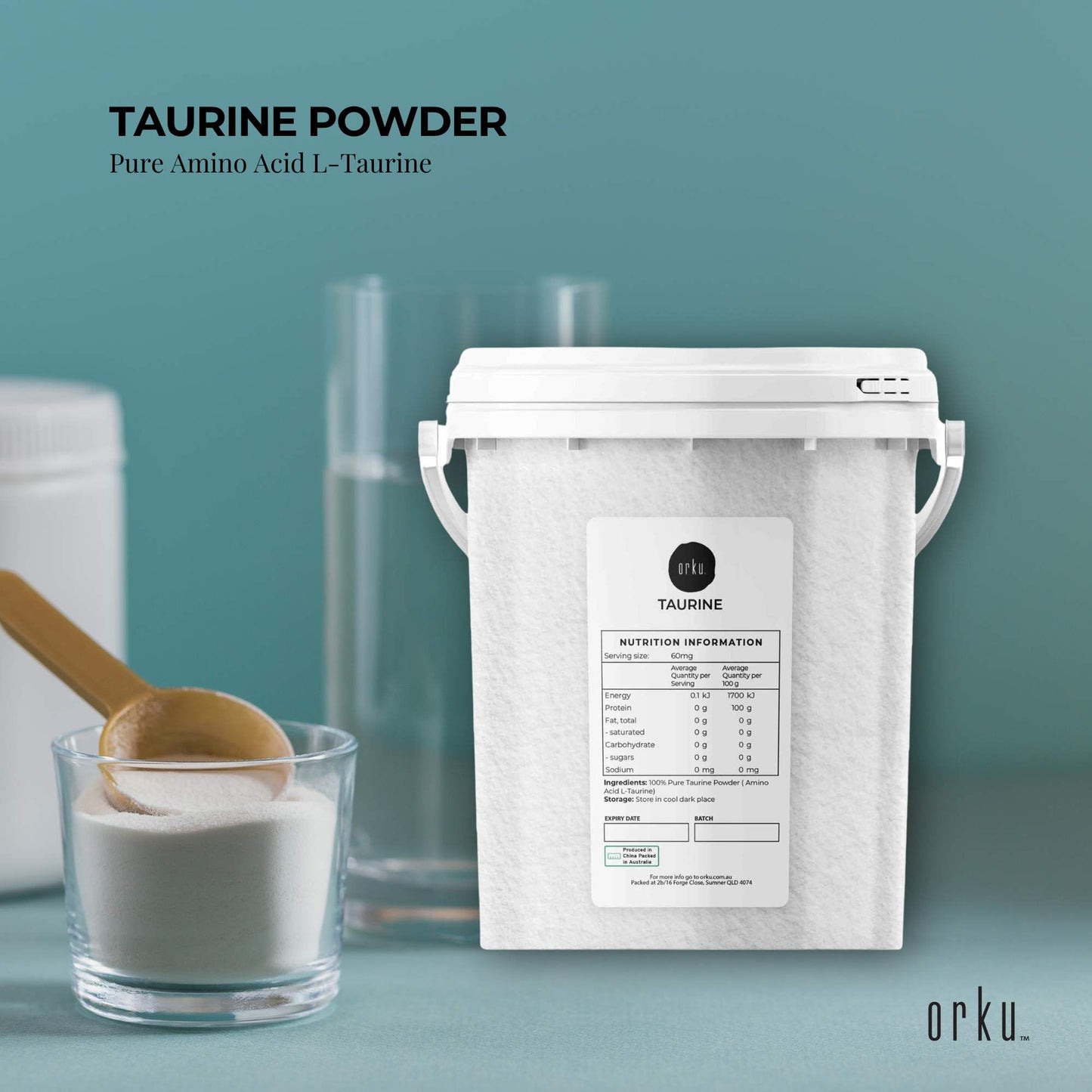 1.3kg Taurine Powder Tub - Pure Amino Acid L-Taurine Vitamin Supplement-1