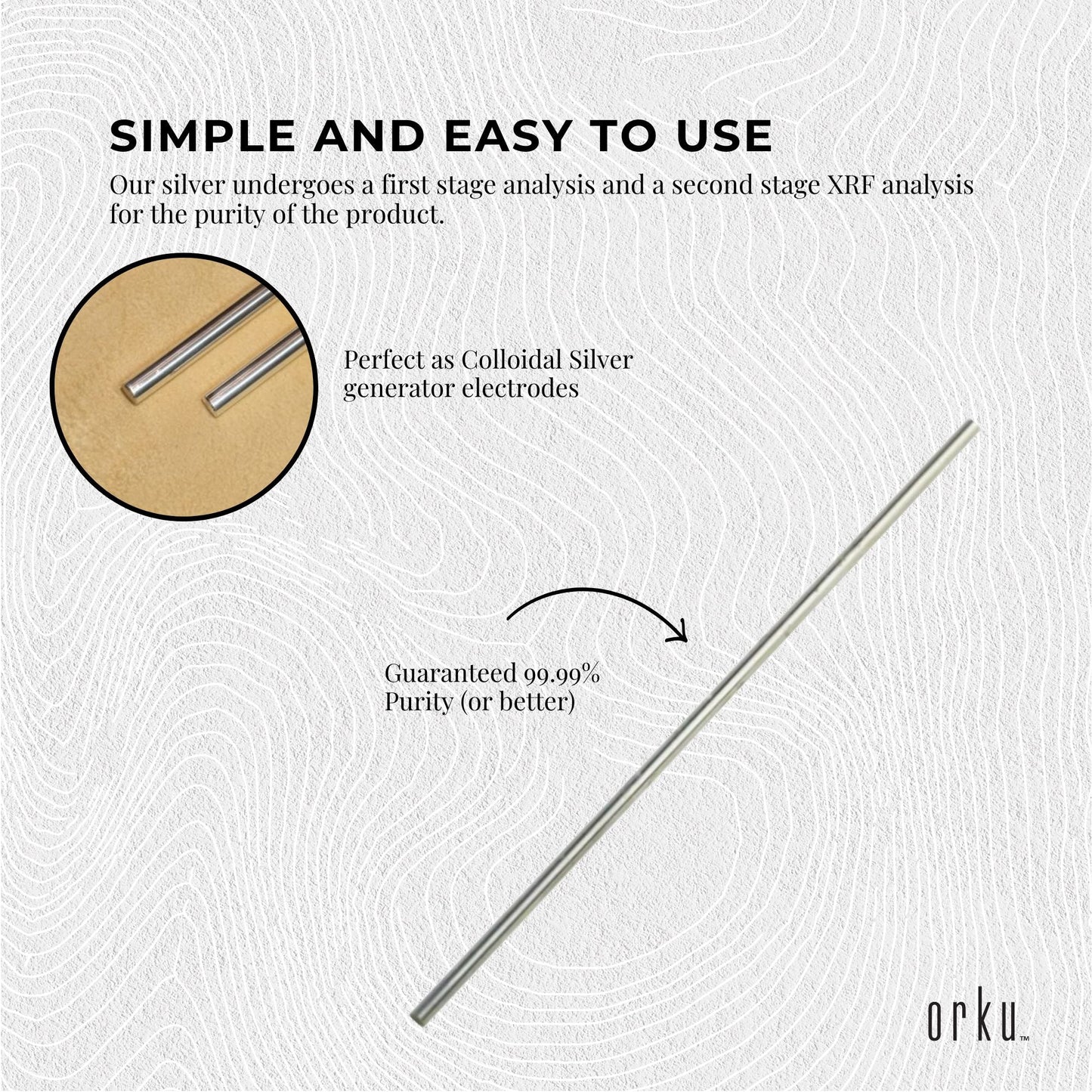1x 8" Silver Rods 12 Gauge 99.99% High Purity Fine Soft Wire Colloidal Electrode-4