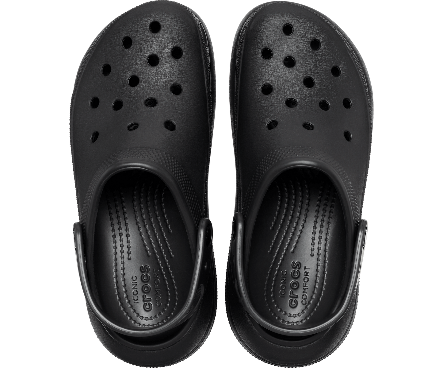 Crocs Classic Crush Platform Clog Sandals - Black-4