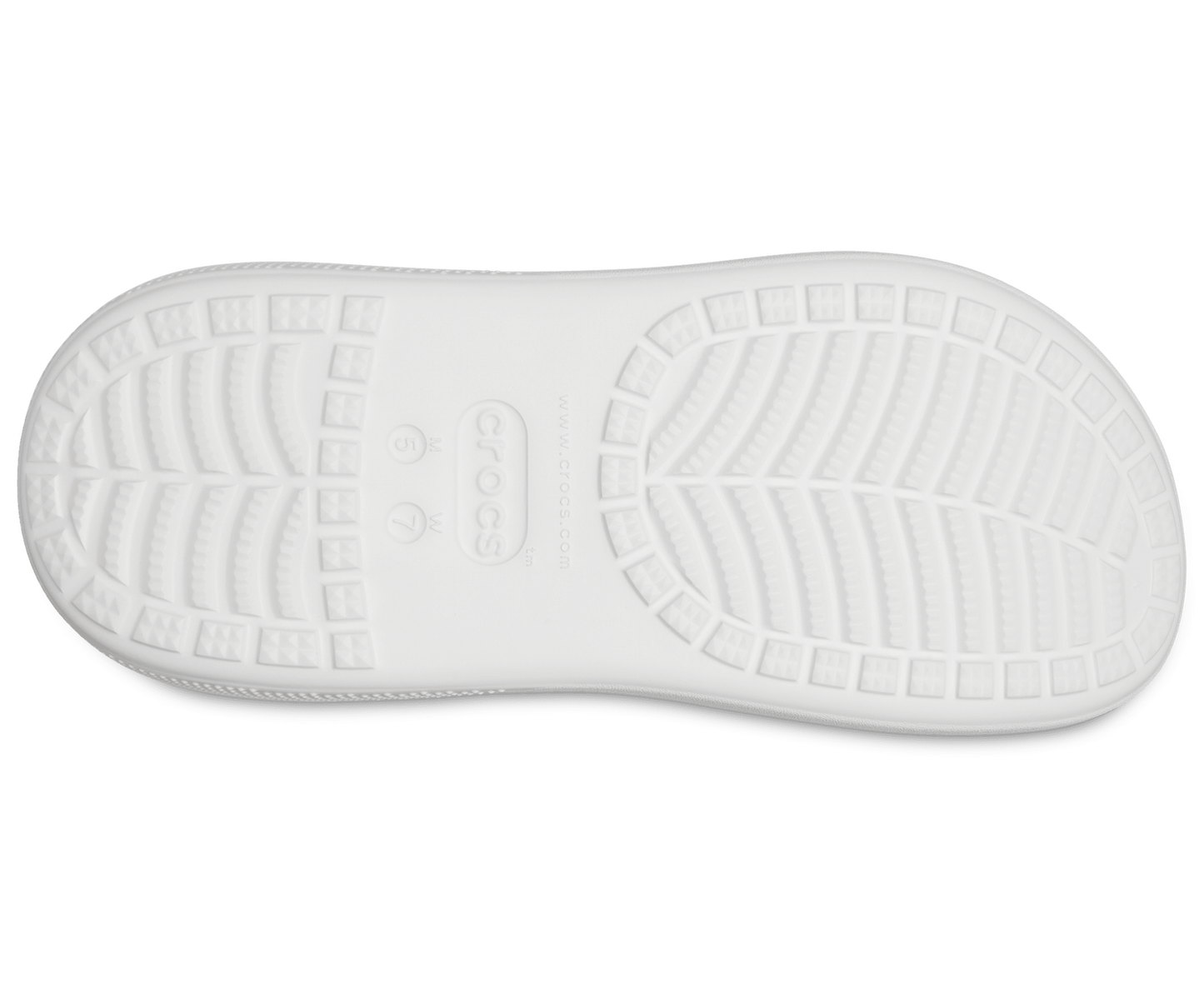 Crocs Classic Crush Platform Clogs Sandals - White-4