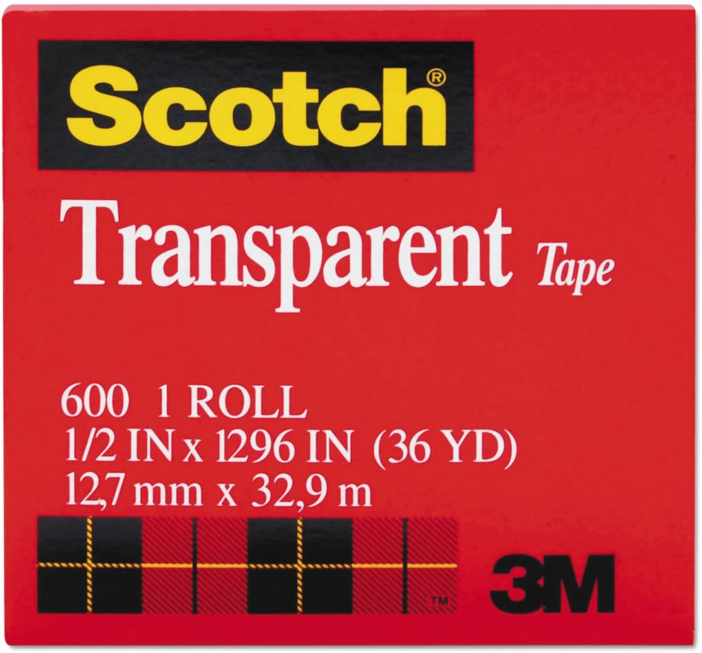 Scotch 3M Transparent Tape 12.7mm x 32.9m - MADE IN USA-4