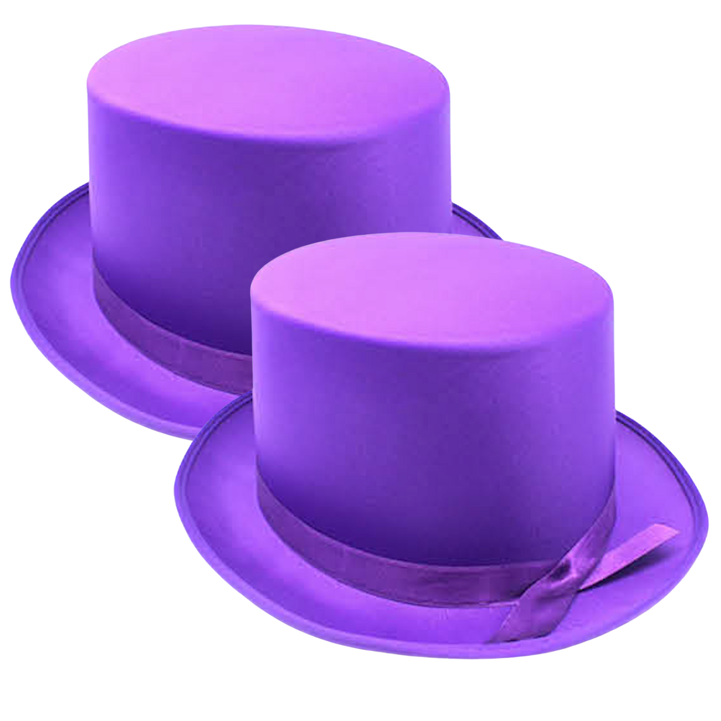 2x SATIN TOP HAT Costume Party Cap Fancy Dress Trilby Fedora One Size-9