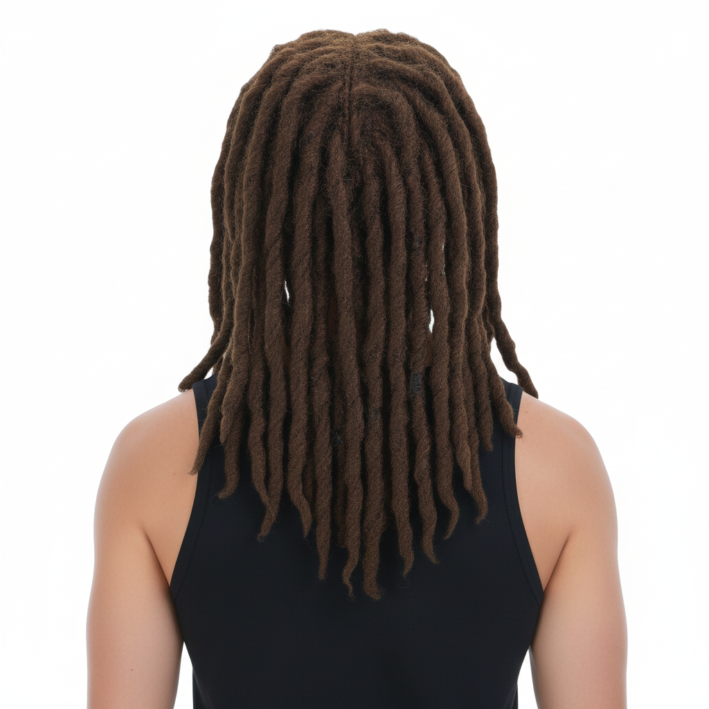 DELUXE DREADLOCKS WIG Rasta Costume Fancy Dress Reggae Halloween - Brown