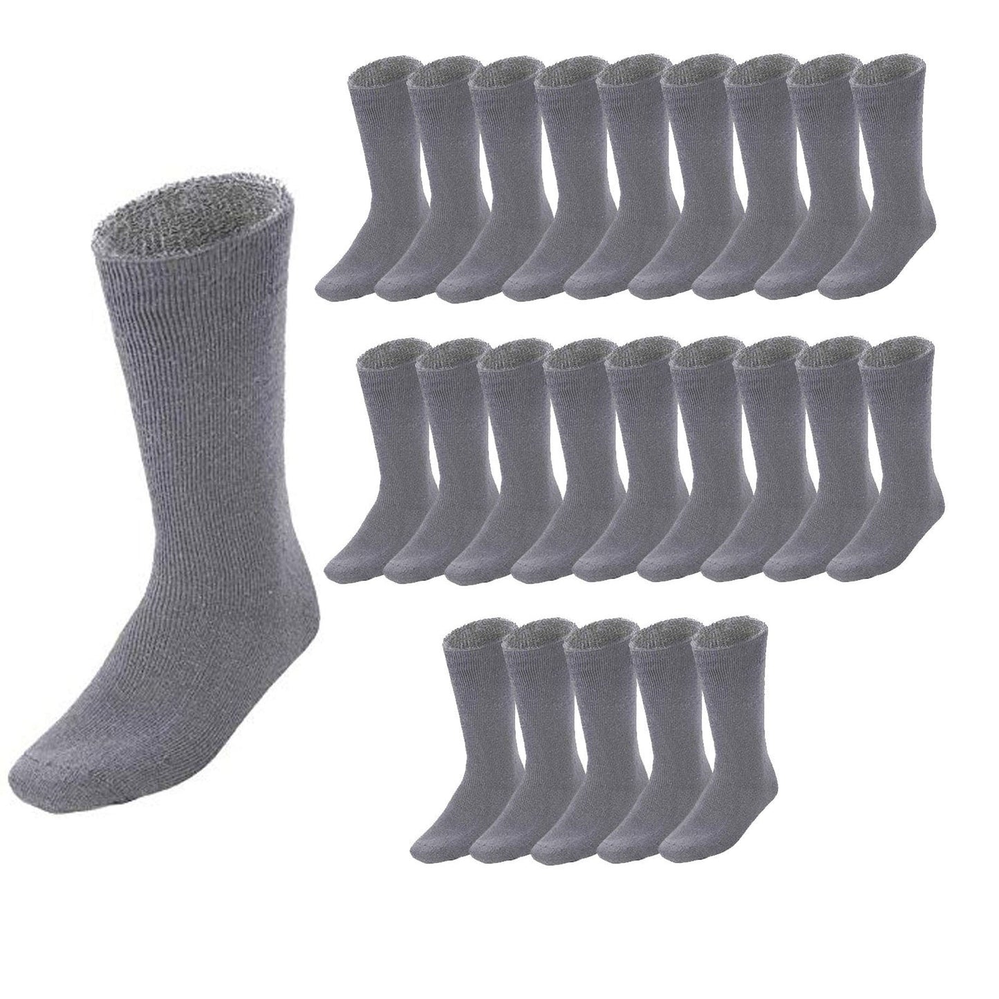 24 Pairs BAMBOO SOCKS Mens Heavy Duty Premium Thick Work Socks Cushion BULK-8