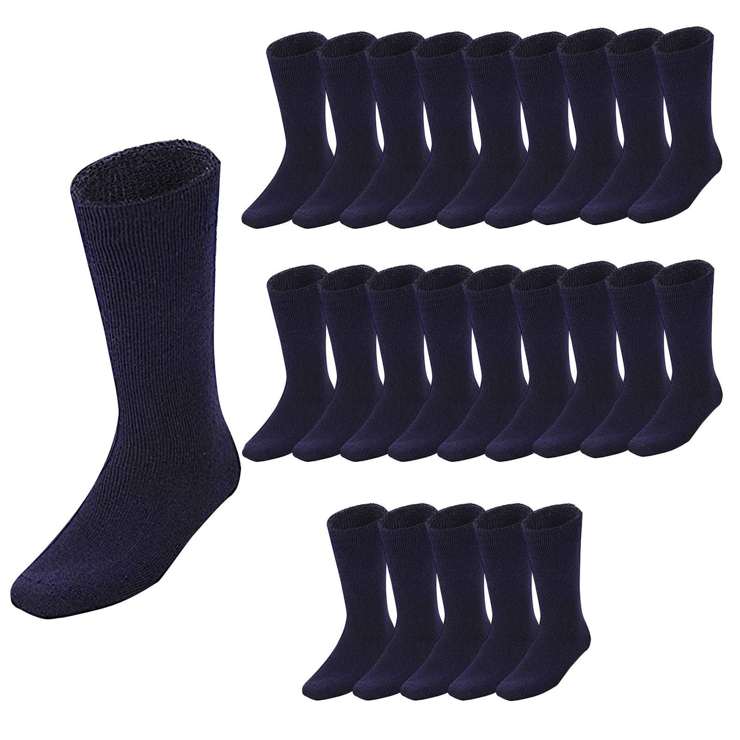 24 Pairs BAMBOO SOCKS Mens Heavy Duty Premium Thick Work Socks Cushion BULK-9