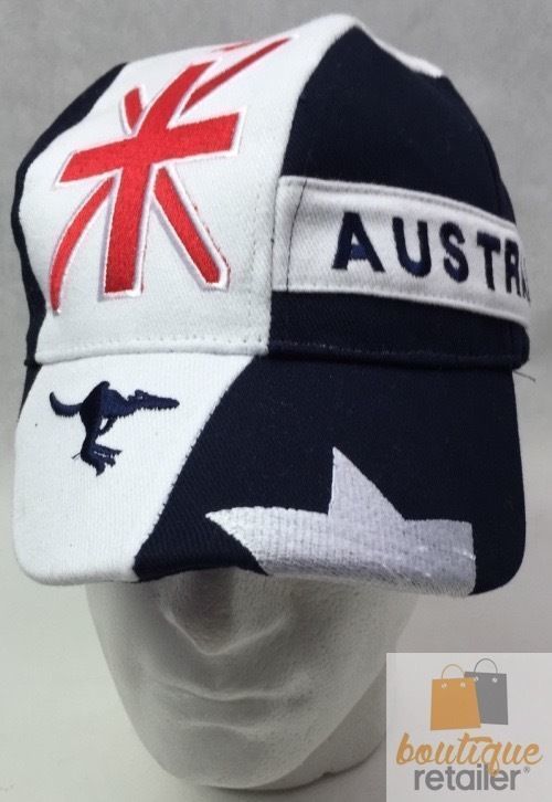 Australia Flag Baseball Cap Hat Summer Aussie Day Souvenir Gift 100% COTTON-2