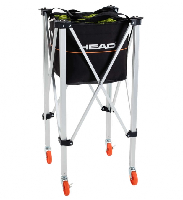 Head Ball Trolley 120 Balls Coaching Teaching Basket Cart Training Foldable-0
