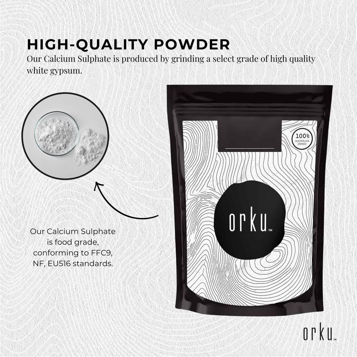400g Calcium Sulphate Gypsum Powder - Food Grade Hydrous Sulfate-4