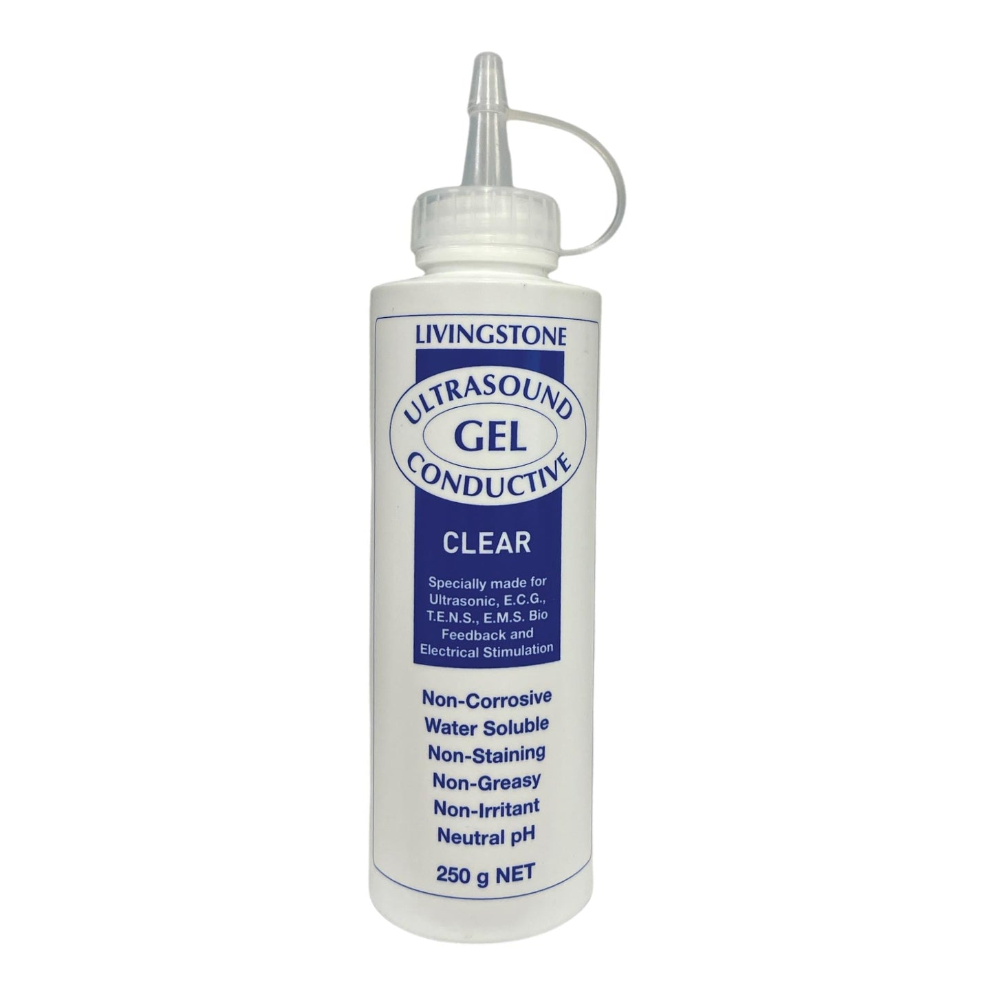2x Livingstone 250ml Conductive Ultrasound Lubricating Gel - Squeeze Bottle-1