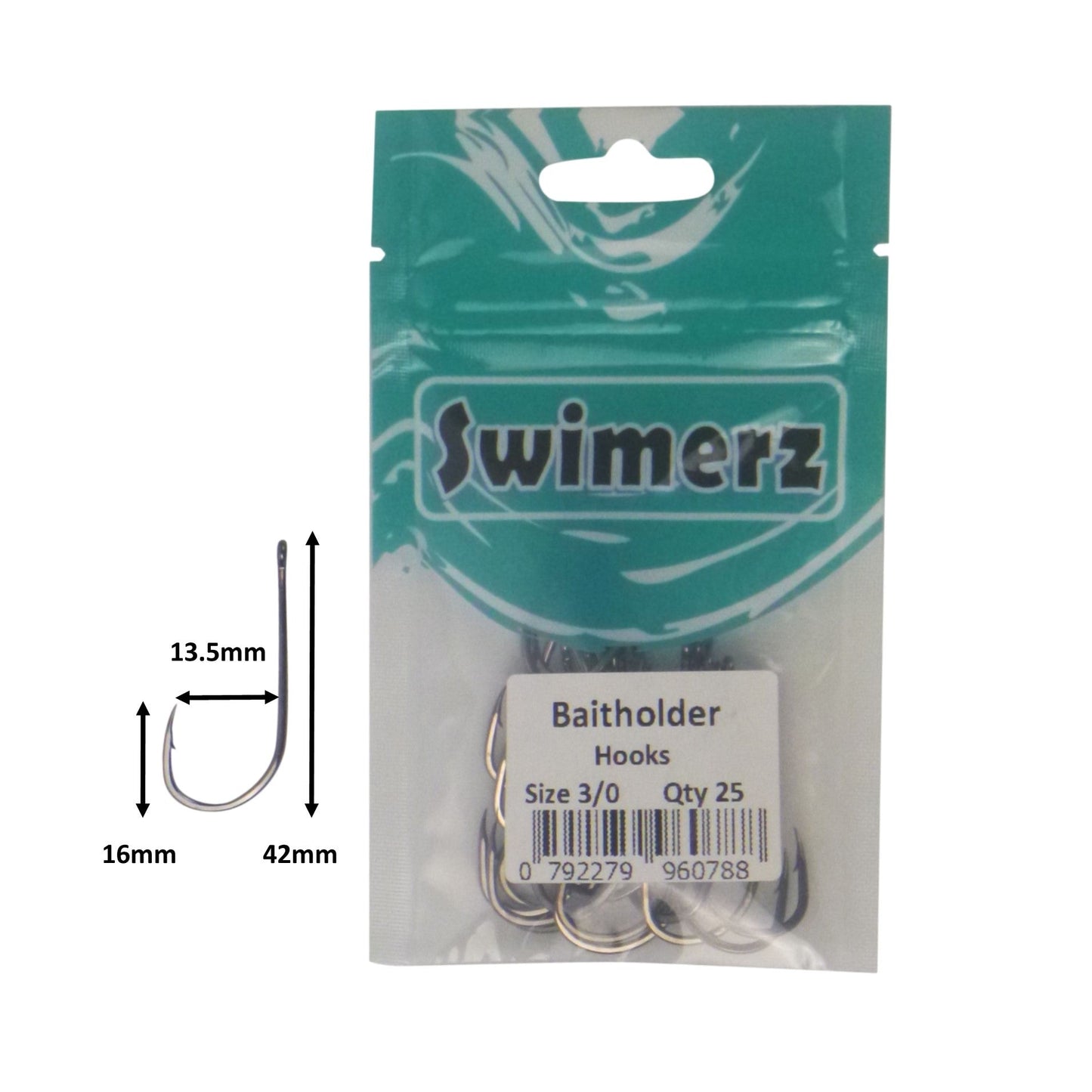 Swimerz 3/0 Baitholder Hook, Qty 25-2