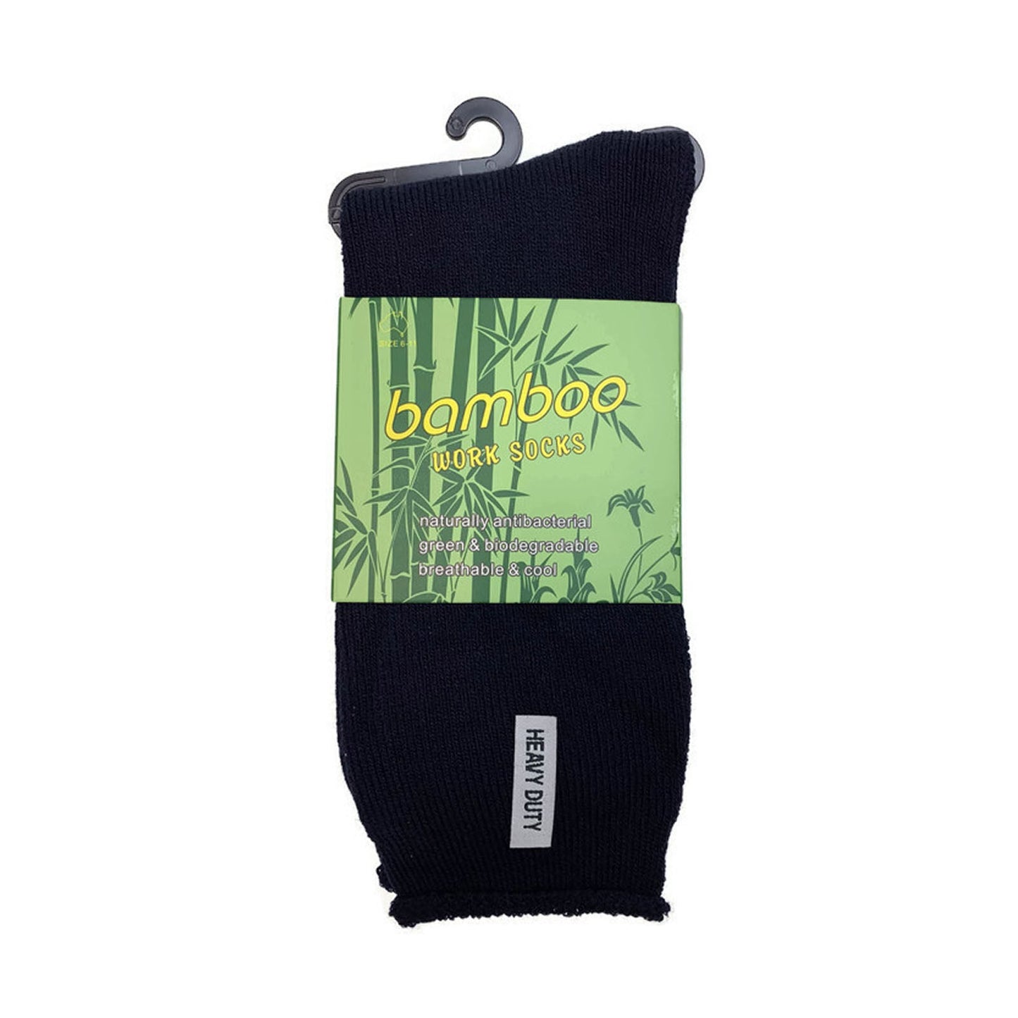 3 Pairs Mens Bamboo Rich Work Socks Thick Cushioned Anti Odour - Navy Blue