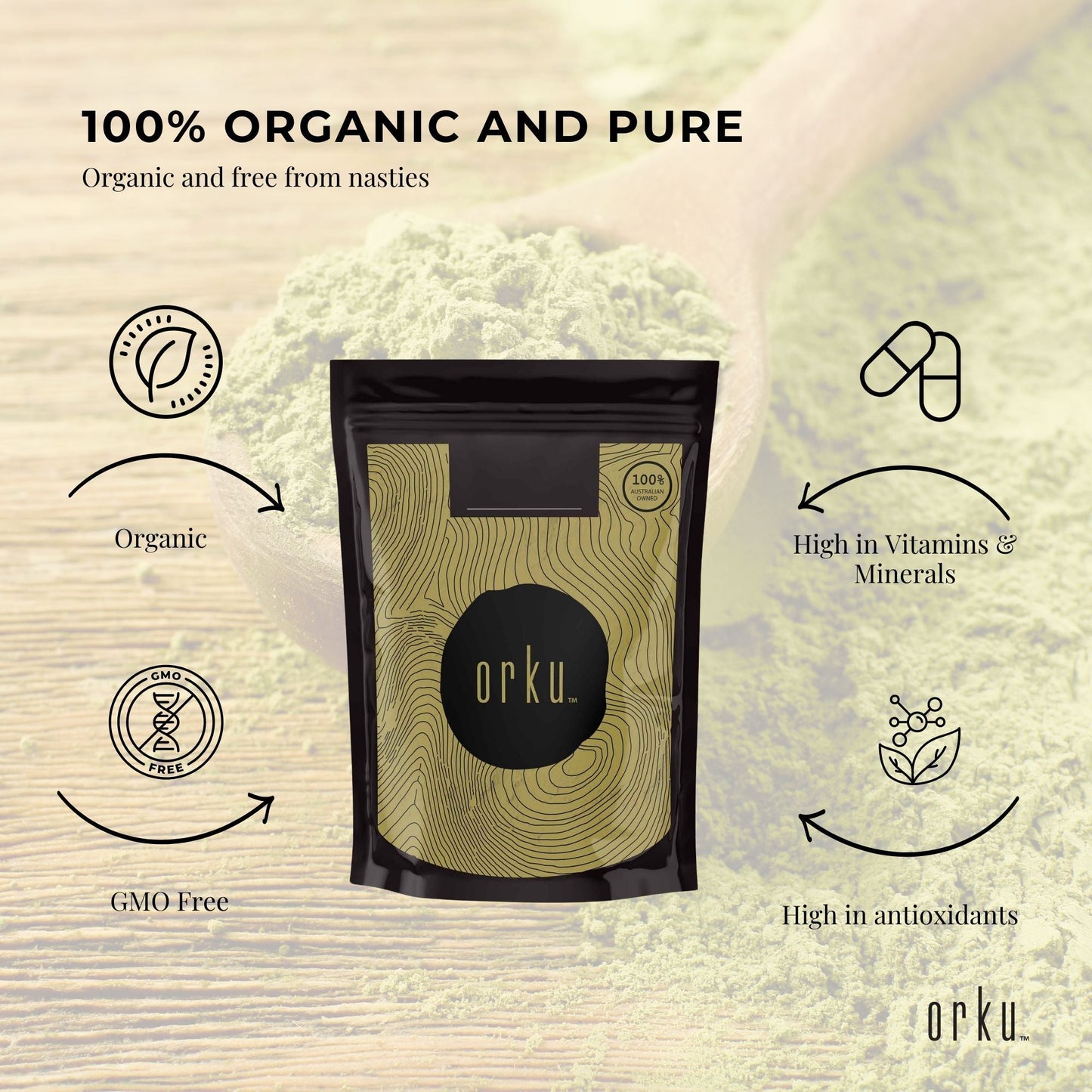 400g Organic Matcha Green Tea Powder Camellia Sinensis Leaf Supplement-4