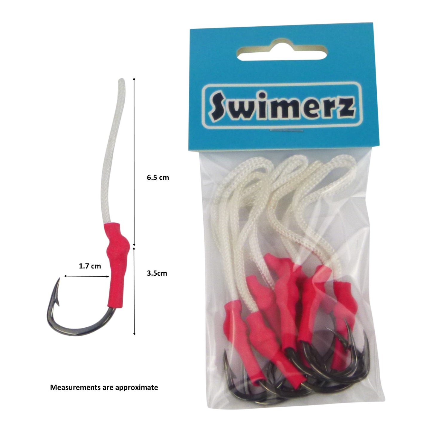 Swimerz 4/0 Single Assist Hooks, 8 pack-1