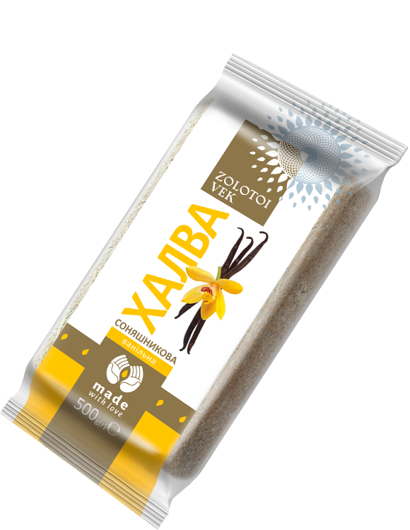 500g Zolotoi Vek Sunflower Halva (Vanilla Flavoured) - Product of Ukraine