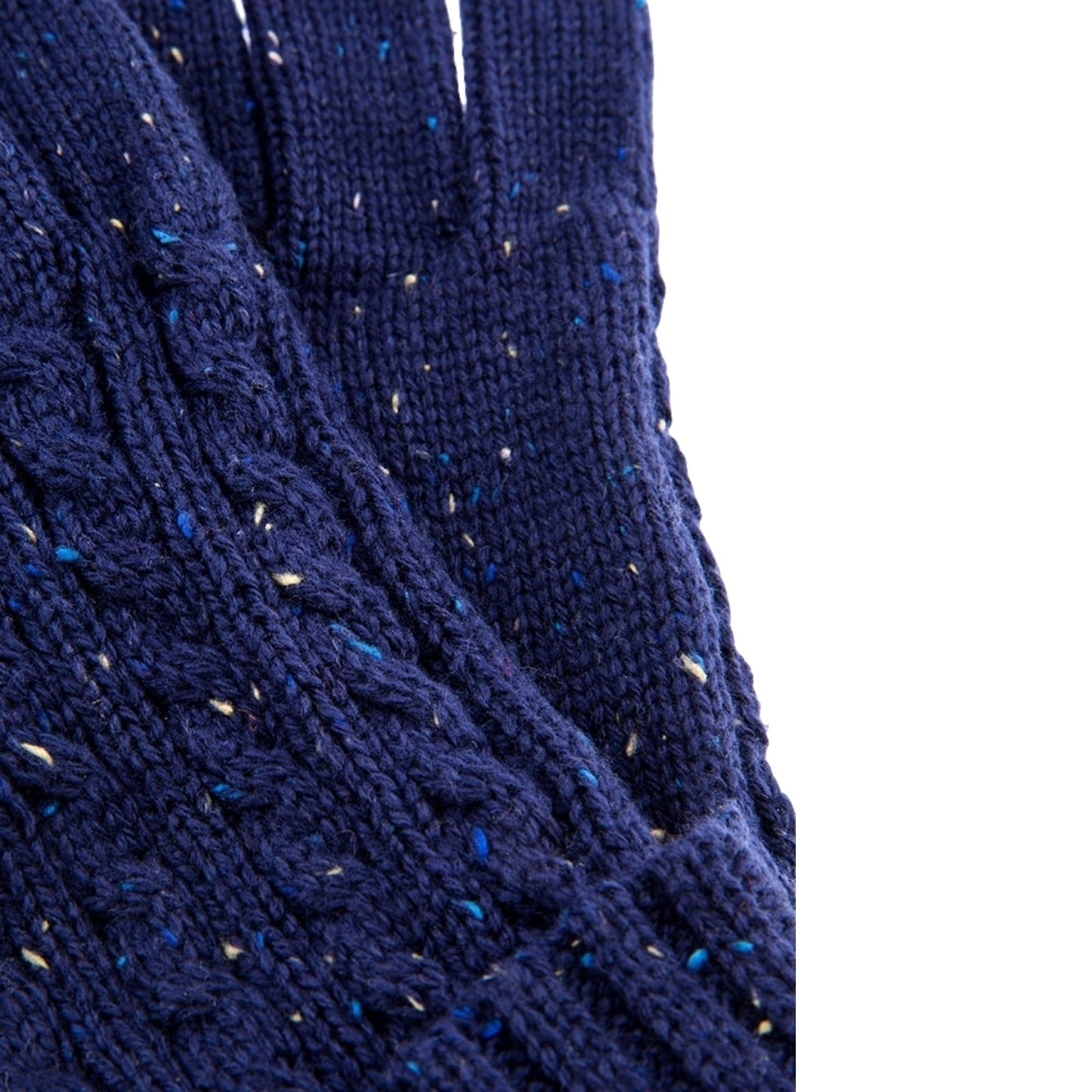 Dents Fareham Mens Cable Knit Gloves Warm Winter Thick - Royal Blue-4