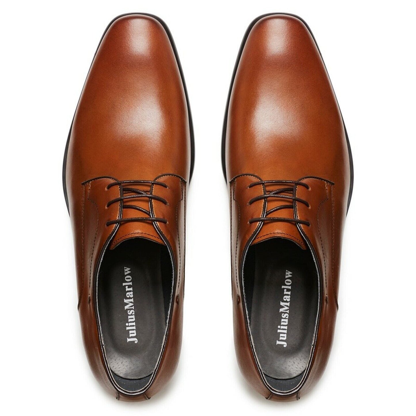 Julius Marlow Mens Keen Derby Work Leather Boots Shoes - Cognac-4