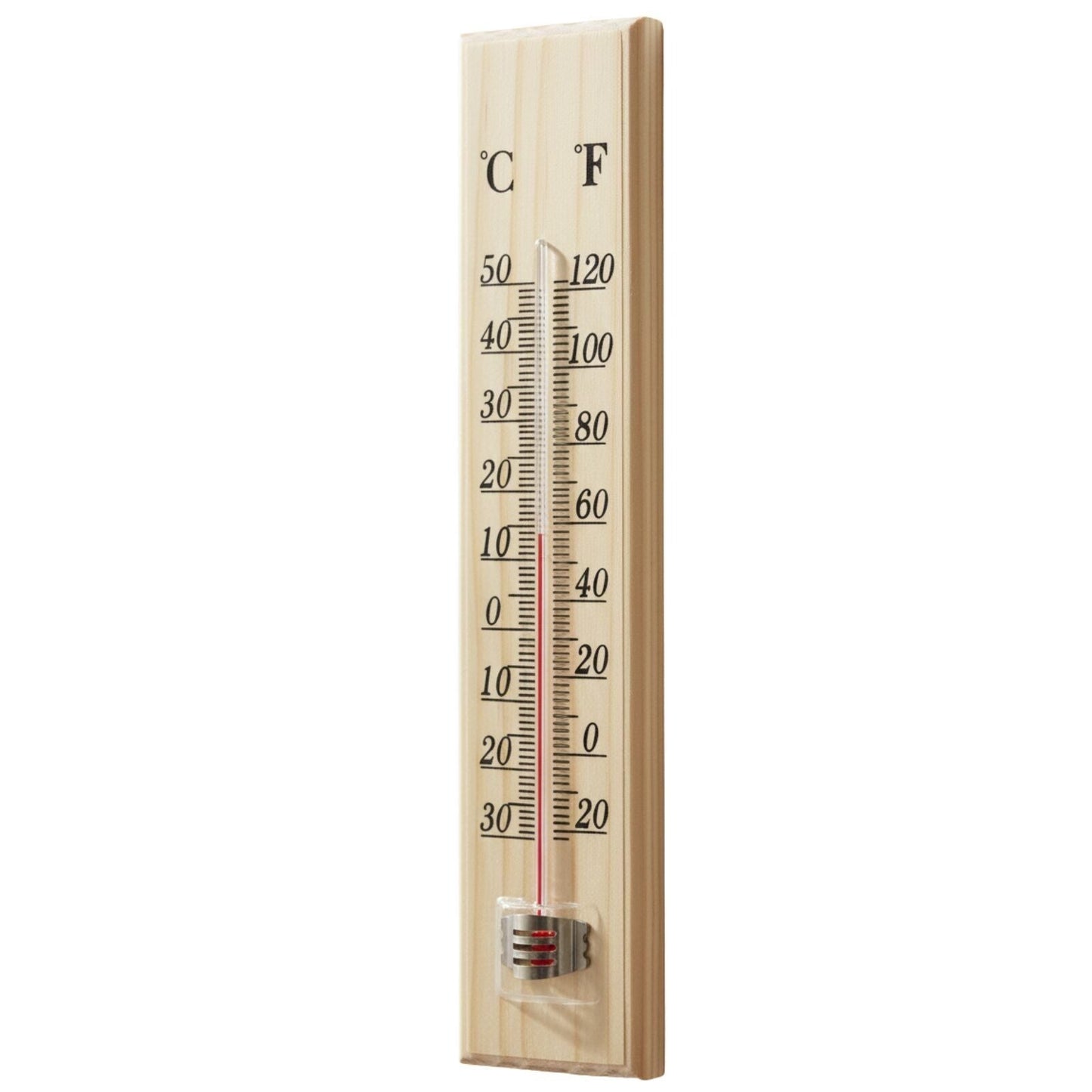 27cm Wooden Thermometer Indoor Outdoor Glass Wall Hanging Room Sensor Jumbo