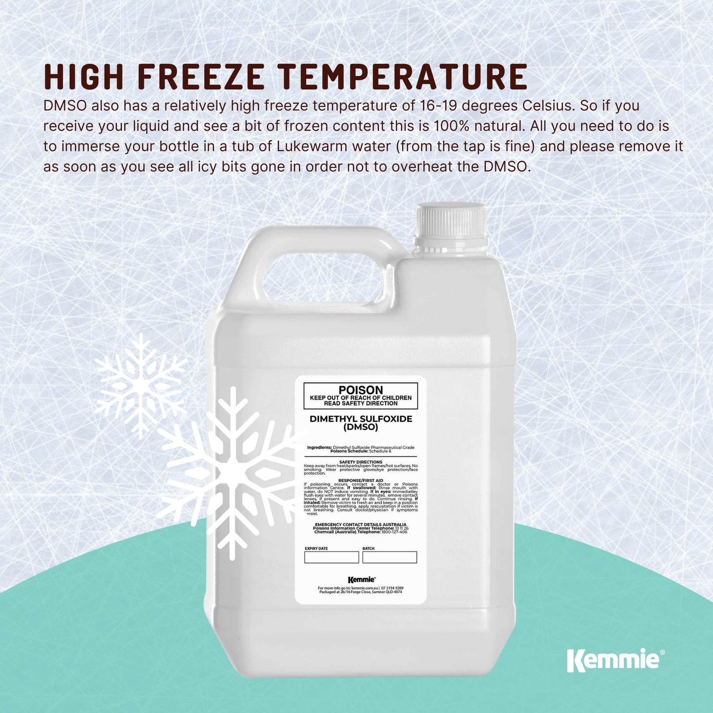 5L DMSO Liquid Dimethyl Sulfoxide 99.9% Pure Pharmaceutical Grade Solvent Bulk-4