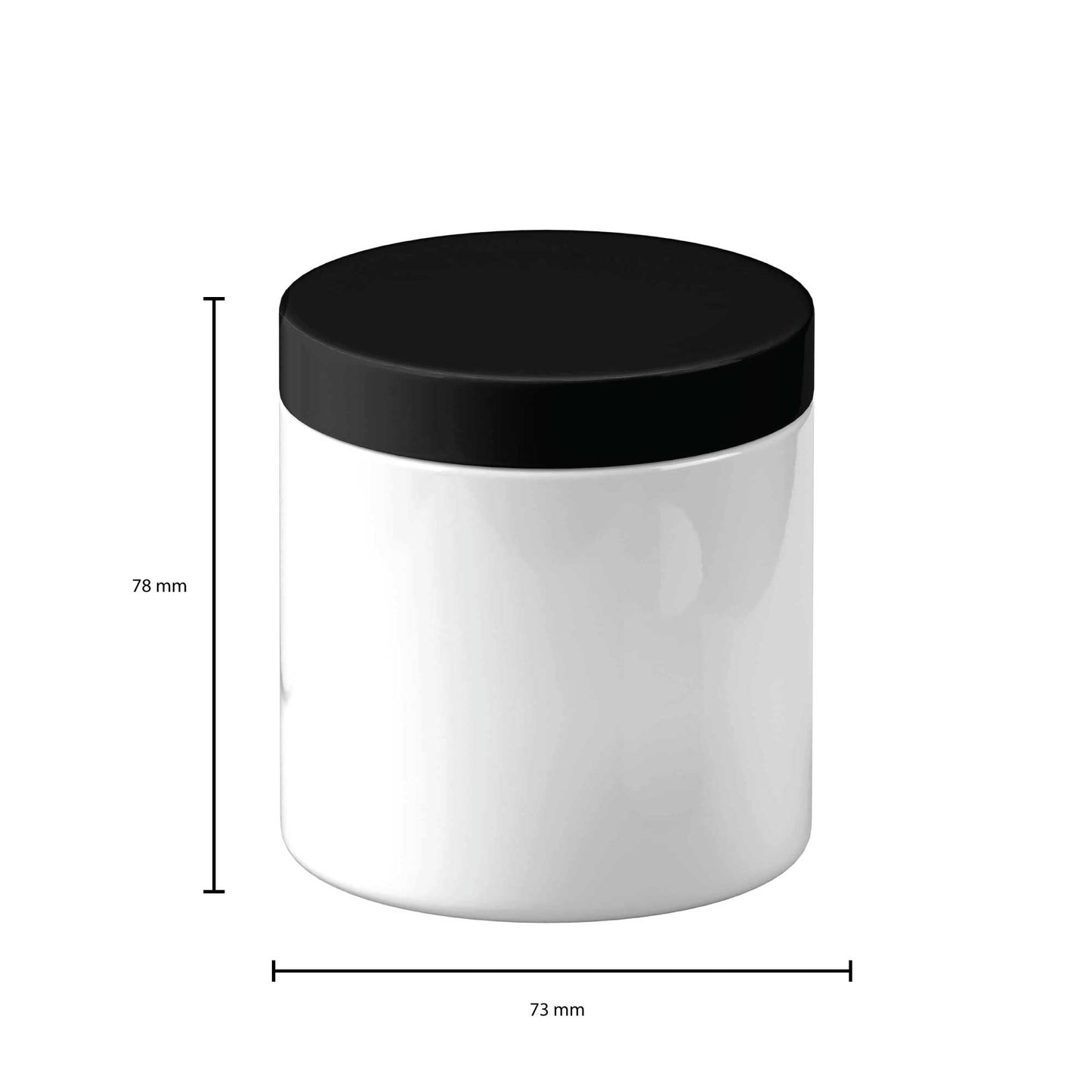 5x 250g Plastic Cosmetic Jar + Lids - Empty White Cream Container-2
