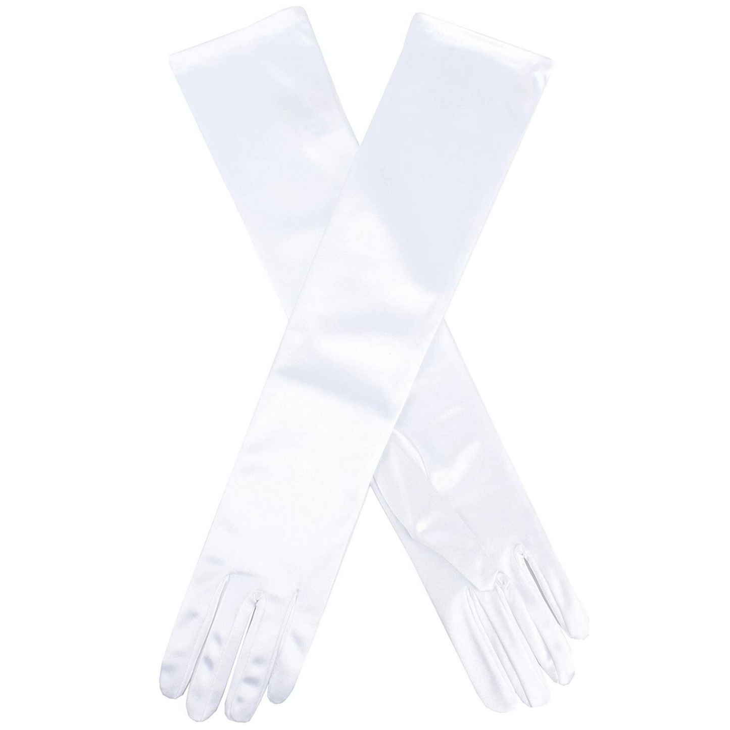 Dents Womens Evening Gloves Elbow Length Semi Sheen Formal Prom Ball - White