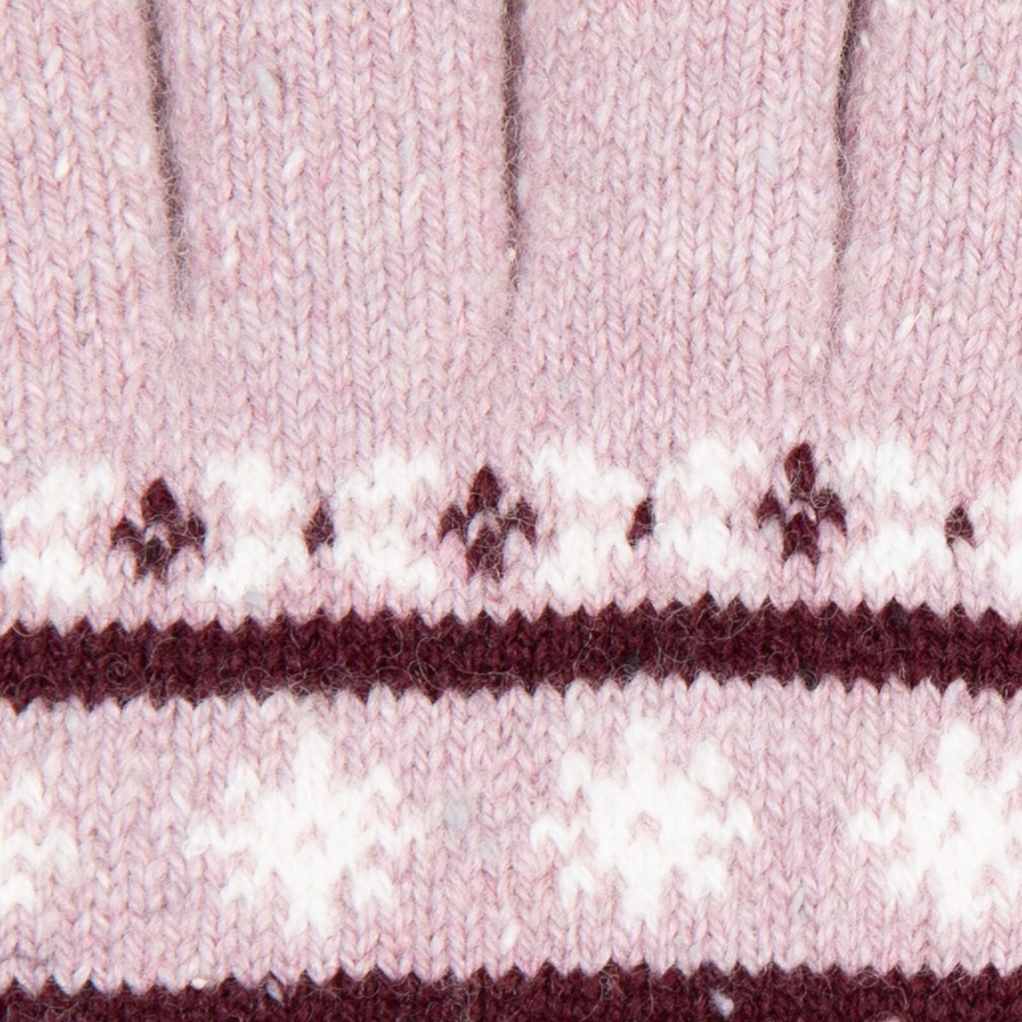 Dents Womens Gloves Jacquard Fair Isle Marle Yarn Knitted in Lilac