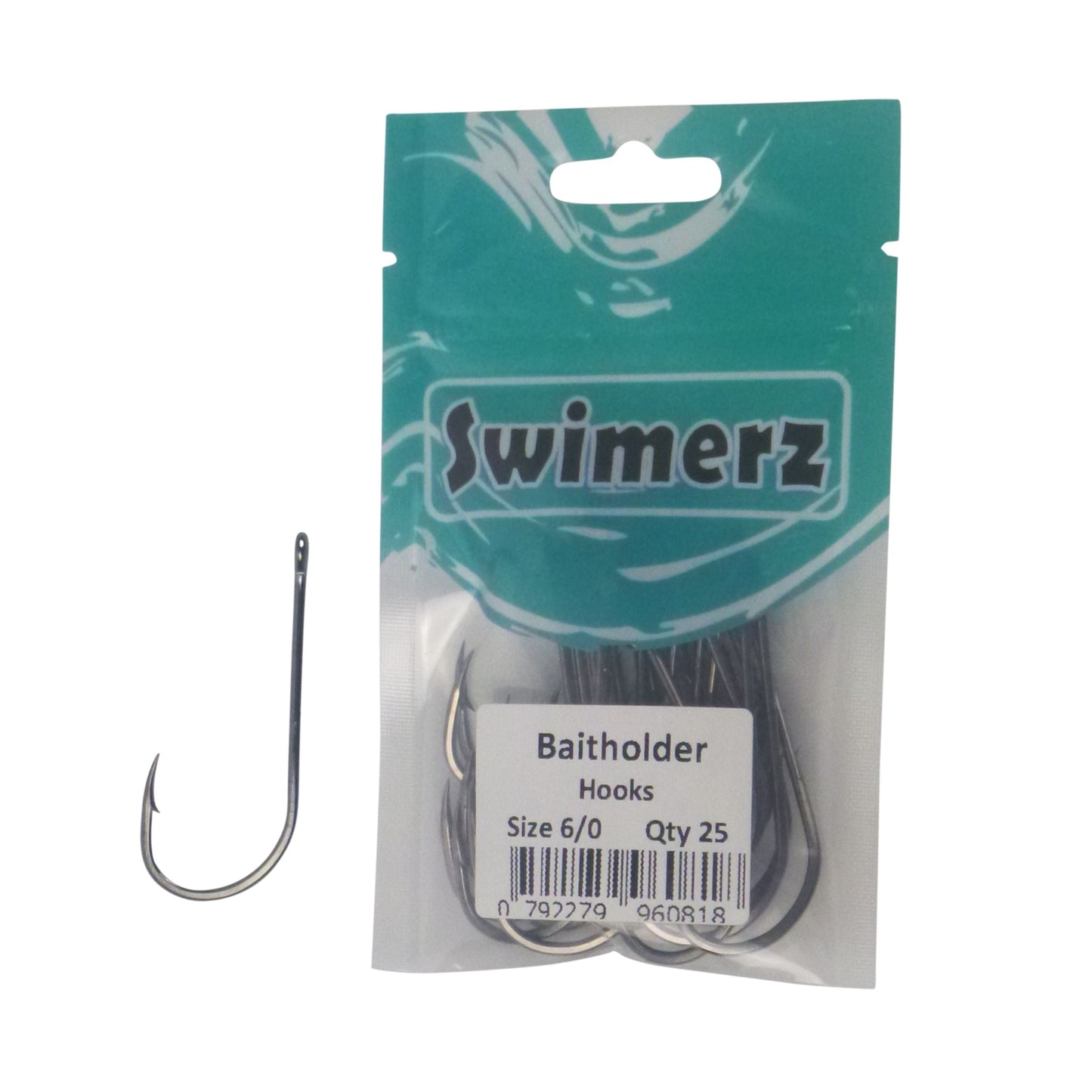 Swimerz 6/0 Baitholder Hook, Qty 25-1