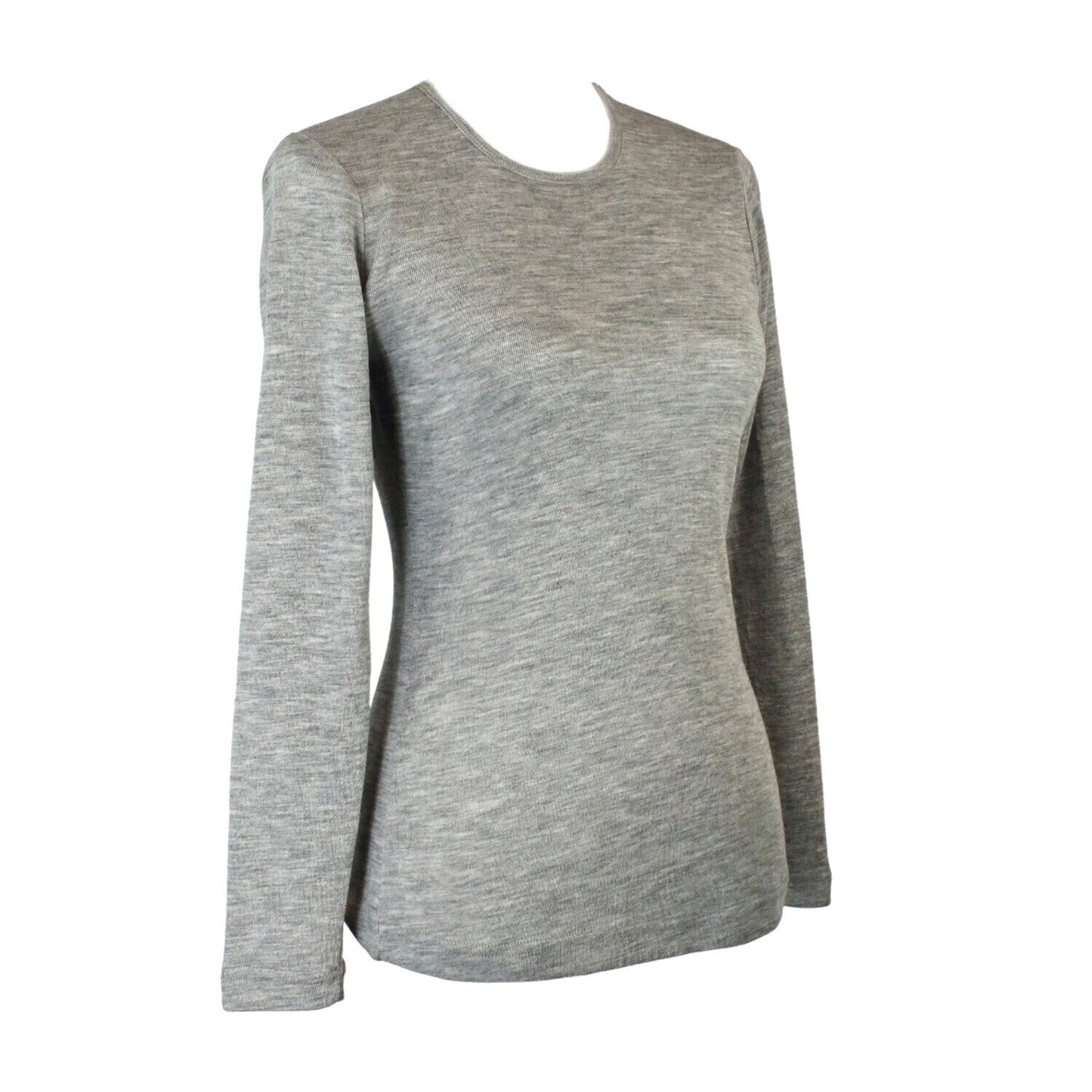 Ladies Soft Pure Wool Knit Long Sleeve Top Womens T Shirt Winter Base Layer - Made in Australia-7