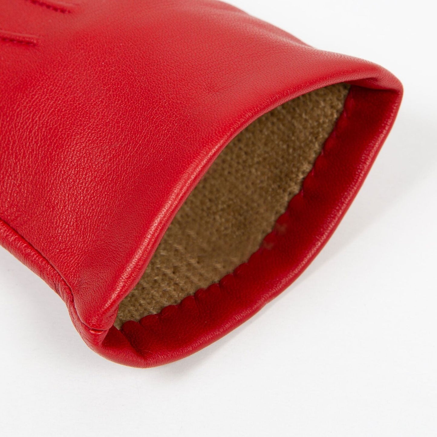 Dents Womens Emma Three-Point Leather Gloves - Berry Red