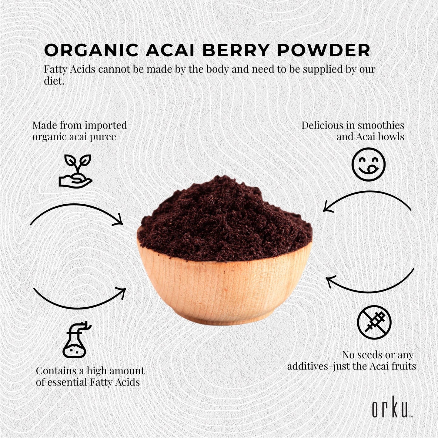 700g Acai Powder Bucket 100% Organic - Superfood Amazon Berries-4