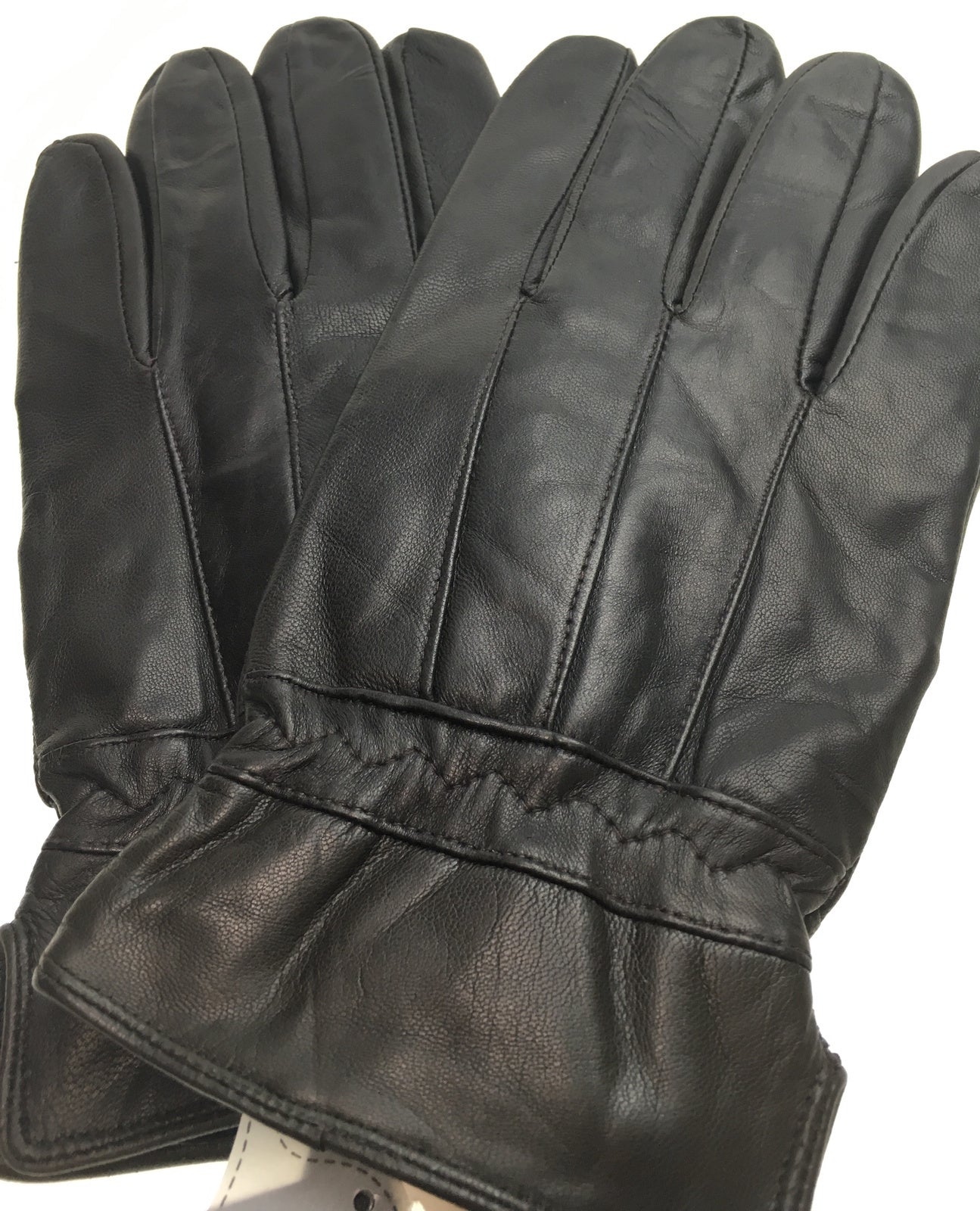 3M THINSULATE Mens Genuine Leather Gloves Patch Thermal Lining Warm Winter - Black-4