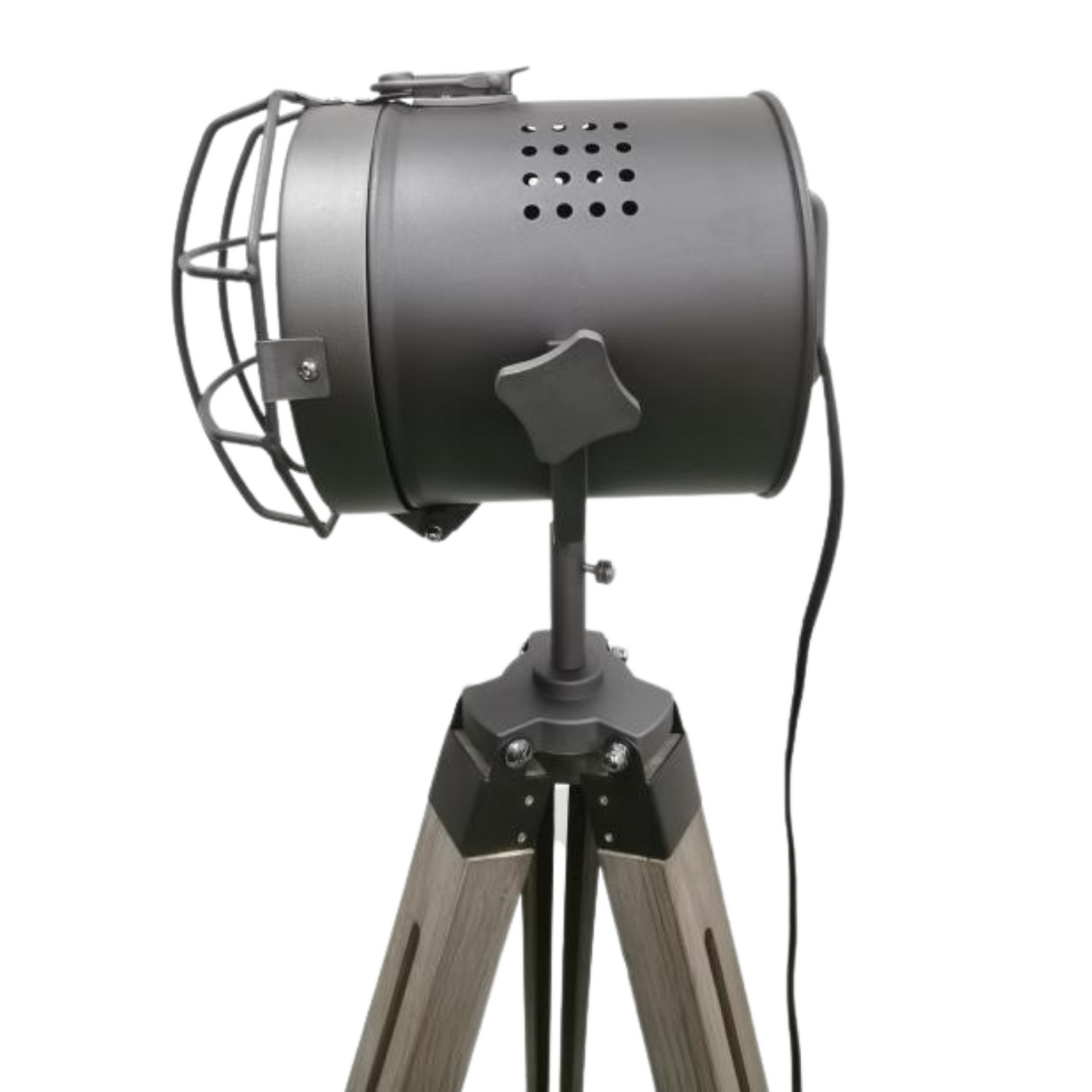 139cm Nautical Tripod Floor Lamp with Steel Grey Head Light-4
