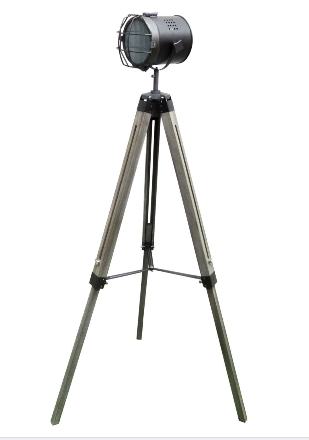 139cm Nautical Tripod Floor Lamp with Steel Grey Head Light-0
