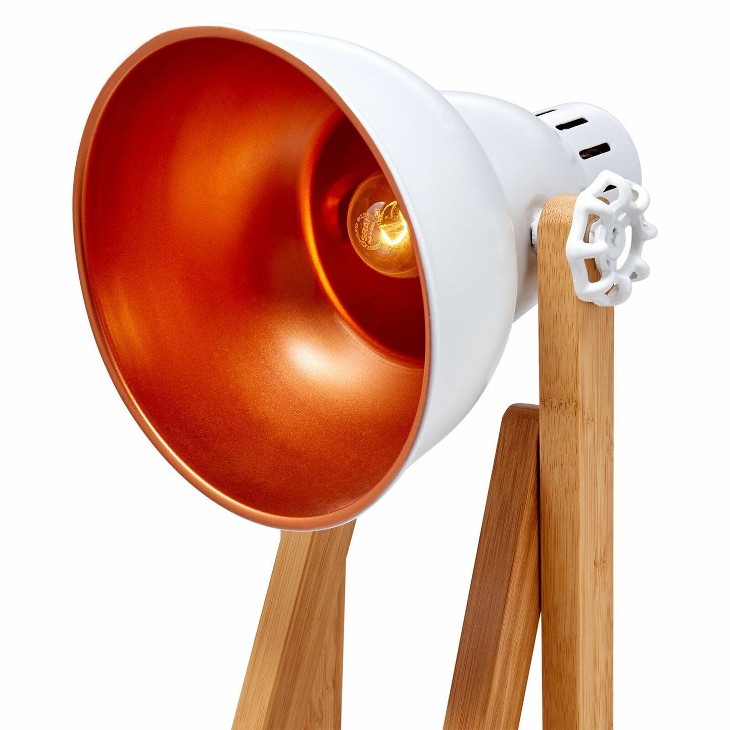 61cm Bamboo Easel Table Lamp Modern Scandi Designer Desk Light Bedroom Office-2