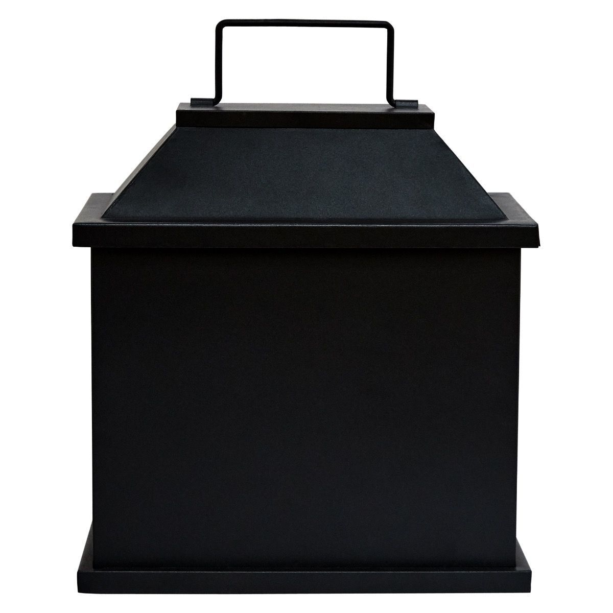 31.5cm LED Fireplace Metal/Glass Lantern Home Decor (Battery Operated) - Large-3