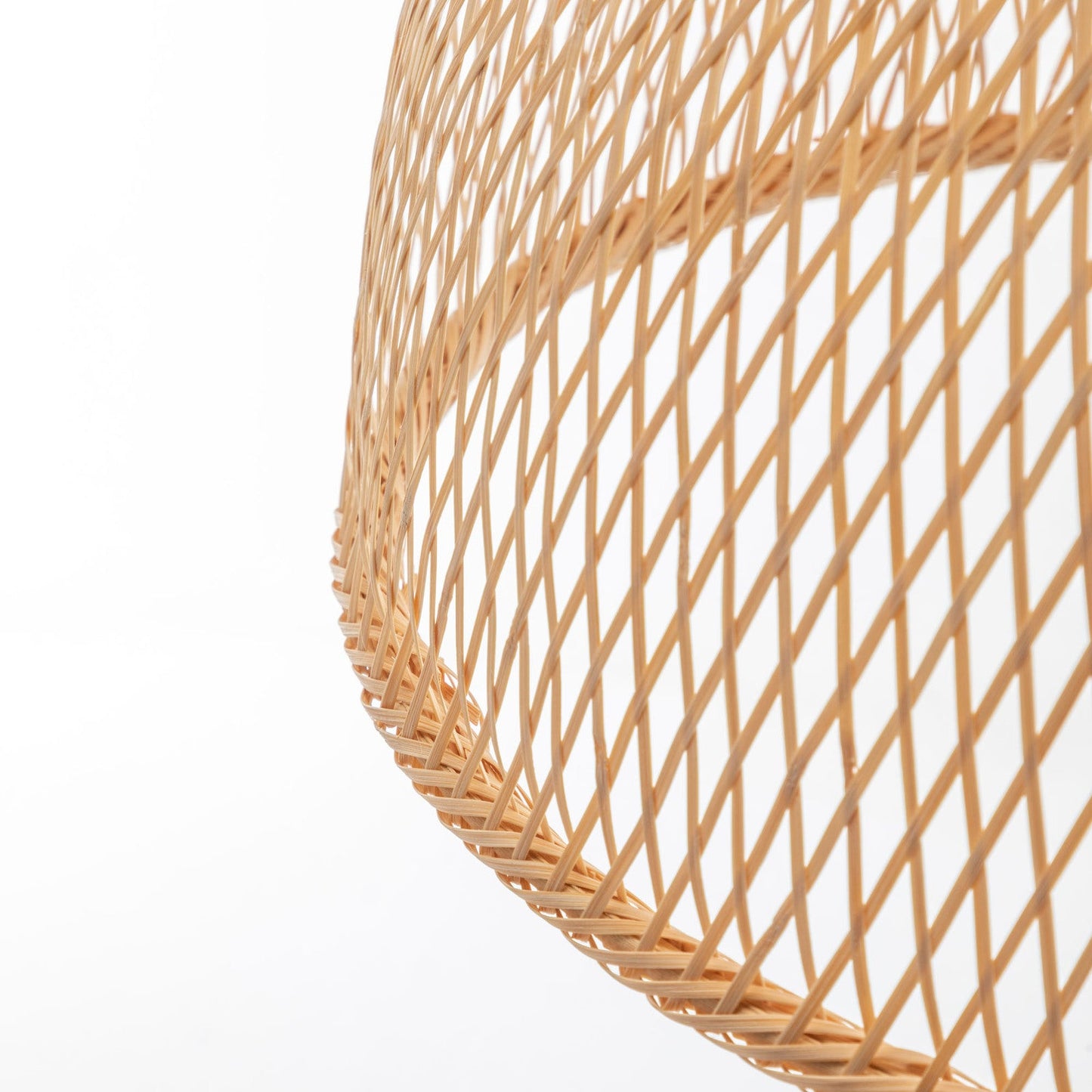 Natural Hand Woven Bamboo Dome Pendant Lamp Hanging Light Rattan Style-4