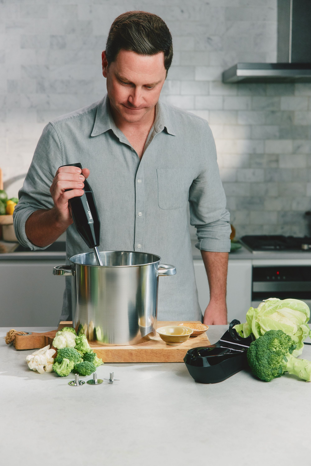 Bamix Cordless Plus Handheld Stainless Steel Blender in Black (Made in Switzerland)