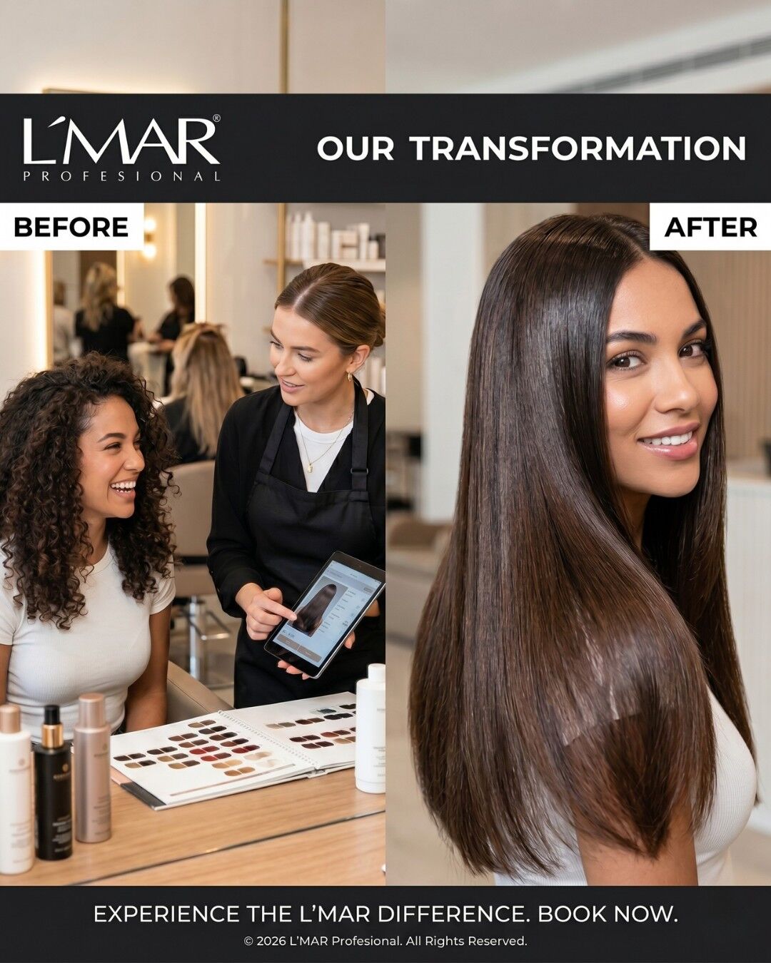 L'mar Lisstyle Alisador Pro-Repair 2-Step Keratin Hair Straightening Treatment Kit
