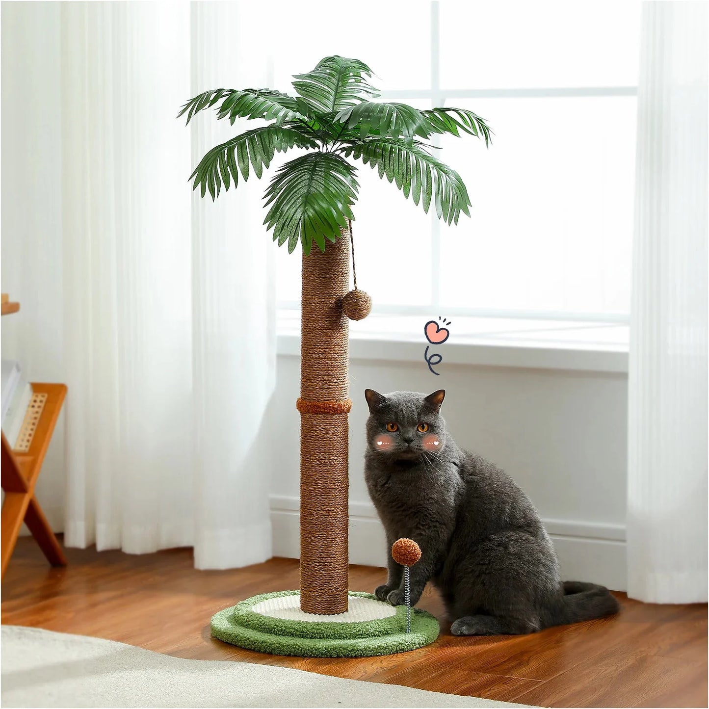 86cm Cat Tree Tower Scratching Post - Palm Tree-1