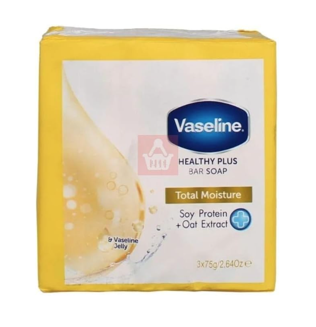 6x 75g Vaseline Total Moisture Bar Soap (450g Total)