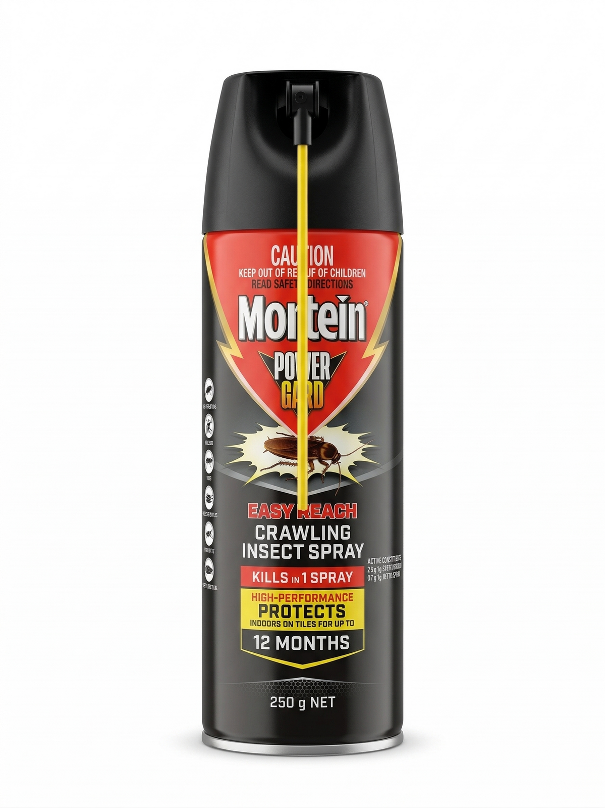 Mortein PowerGard Easy Reach Crawling Insect Spray 250g