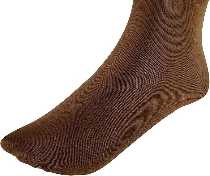 24x Womens Plain Opaque Trouser Ankle Cut Socks in Brown (One Size, 2-8)
