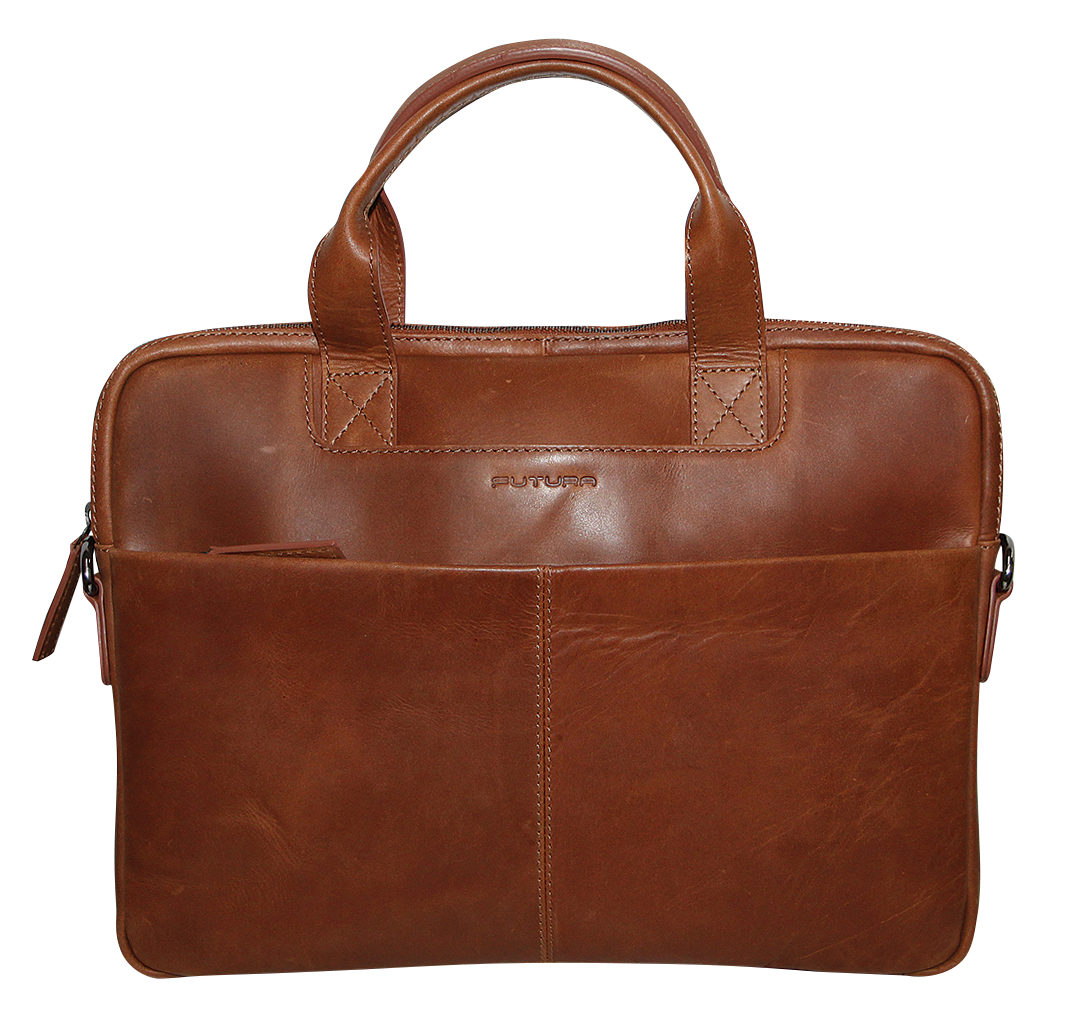 Futura Mens Slimline Laptop Bag Satchel Handbag Handles College - Brown-0