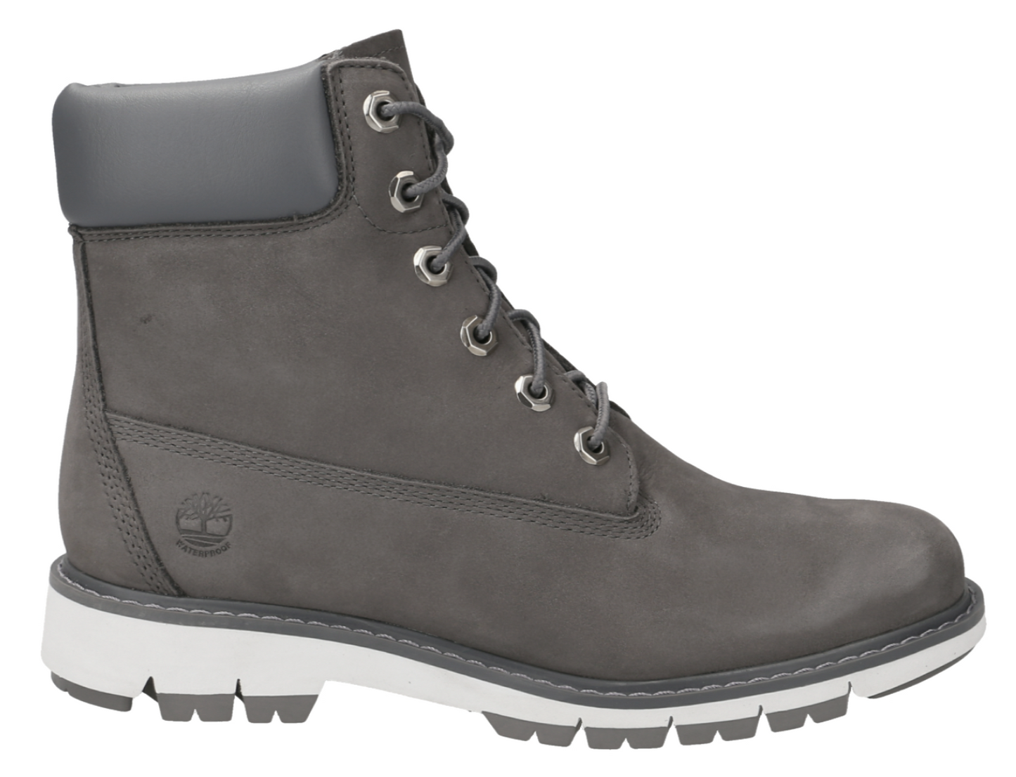 Timberland Womens Lucia Way 6 Inch Boot Leather Waterproof - Mid Grey Nubuck-4