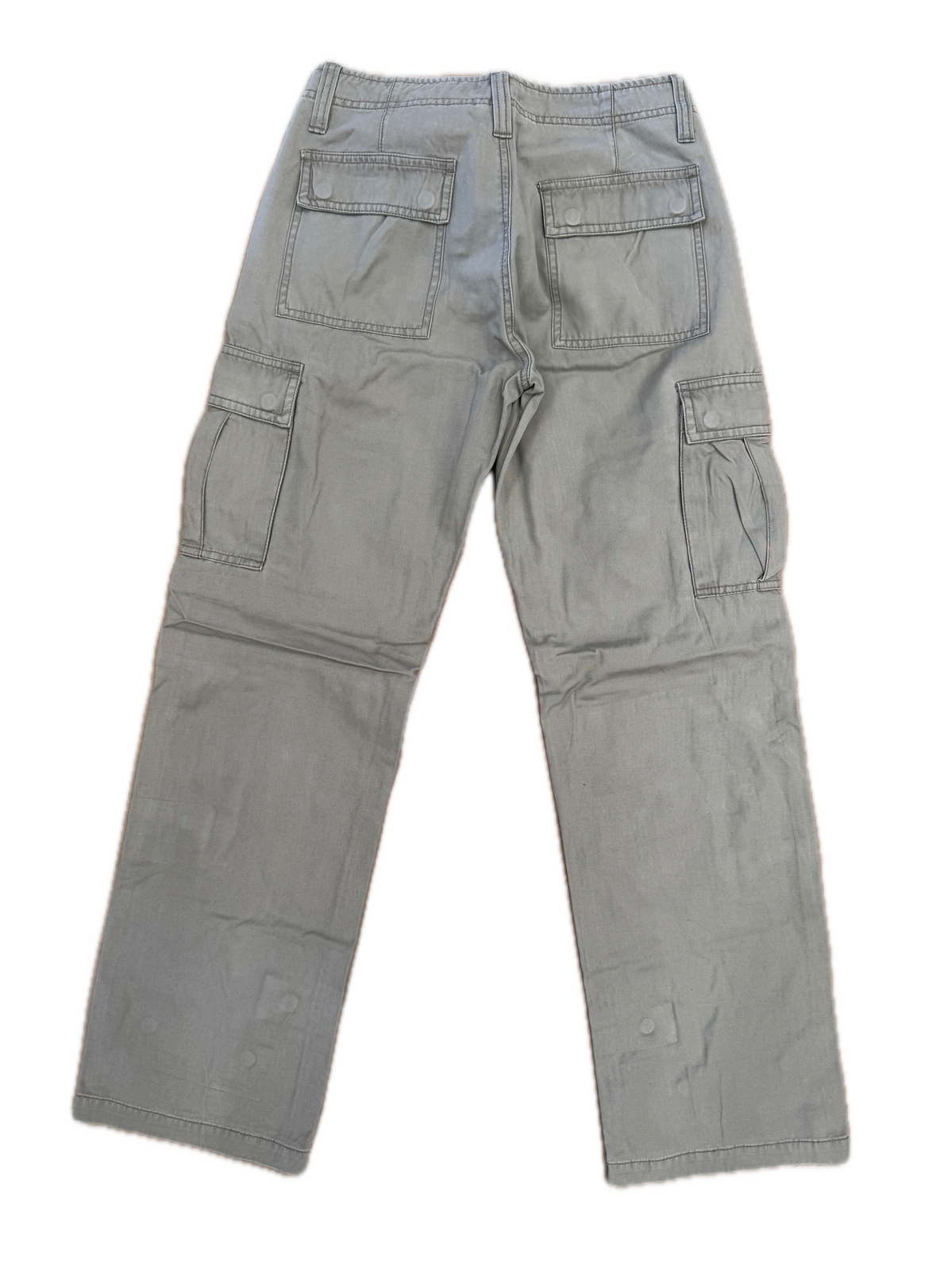Mens 100% Cotton Cargo Pants Relaxed Easy Fit Straight Leg in Khaki-3