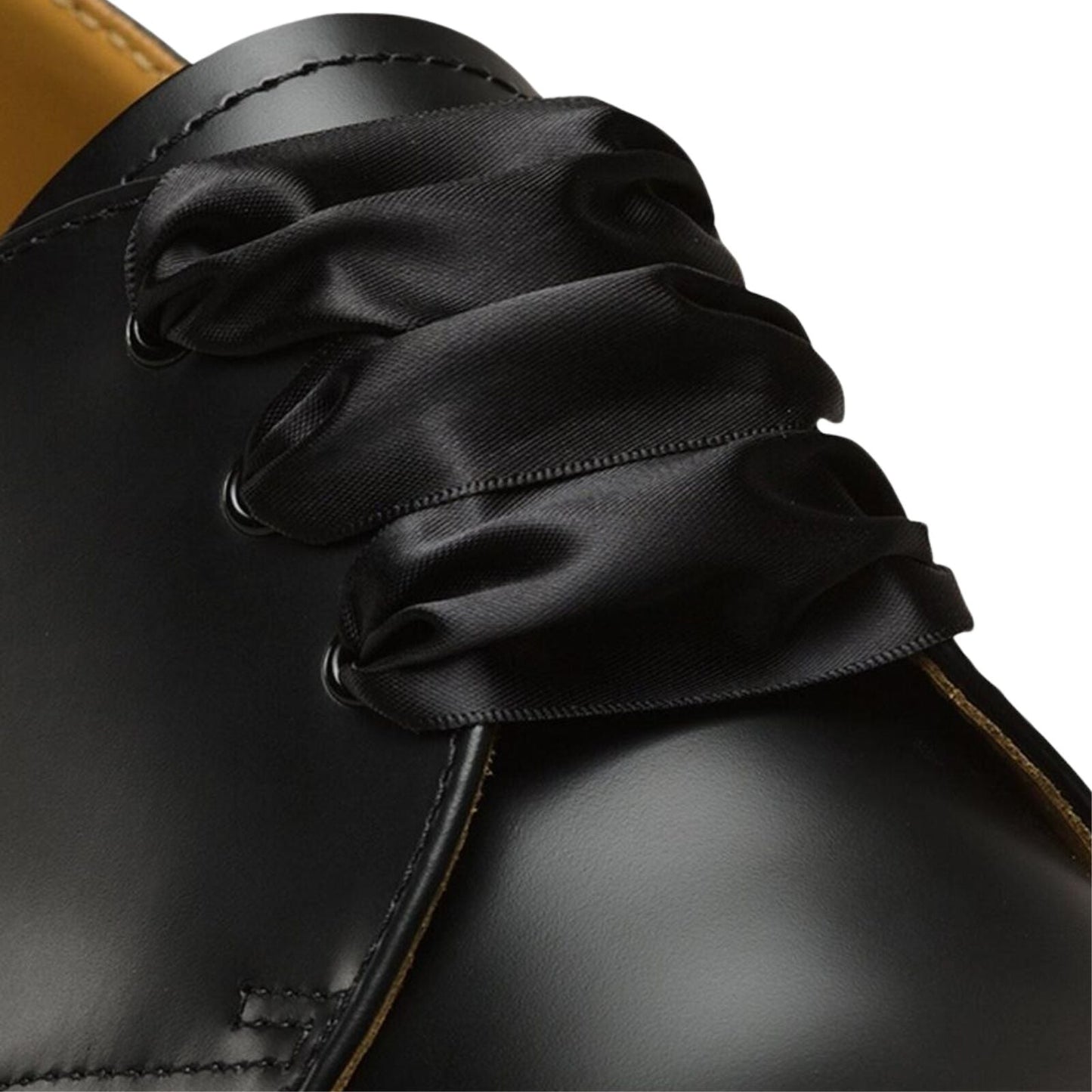 26" Satin Ribbon Laces Fits 3-Eye Dr. Martens Shoes Durable Stylish Pair - Black-4