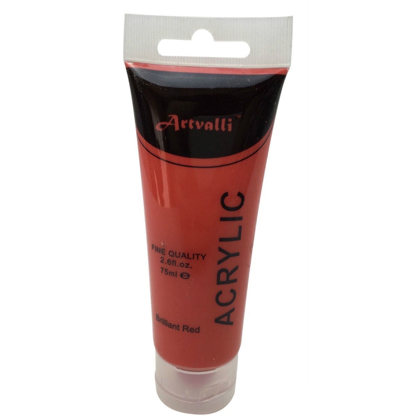 Acrylic Paint 75ml Tube Water Based Non Toxic Artist Craft - Brilliant Red