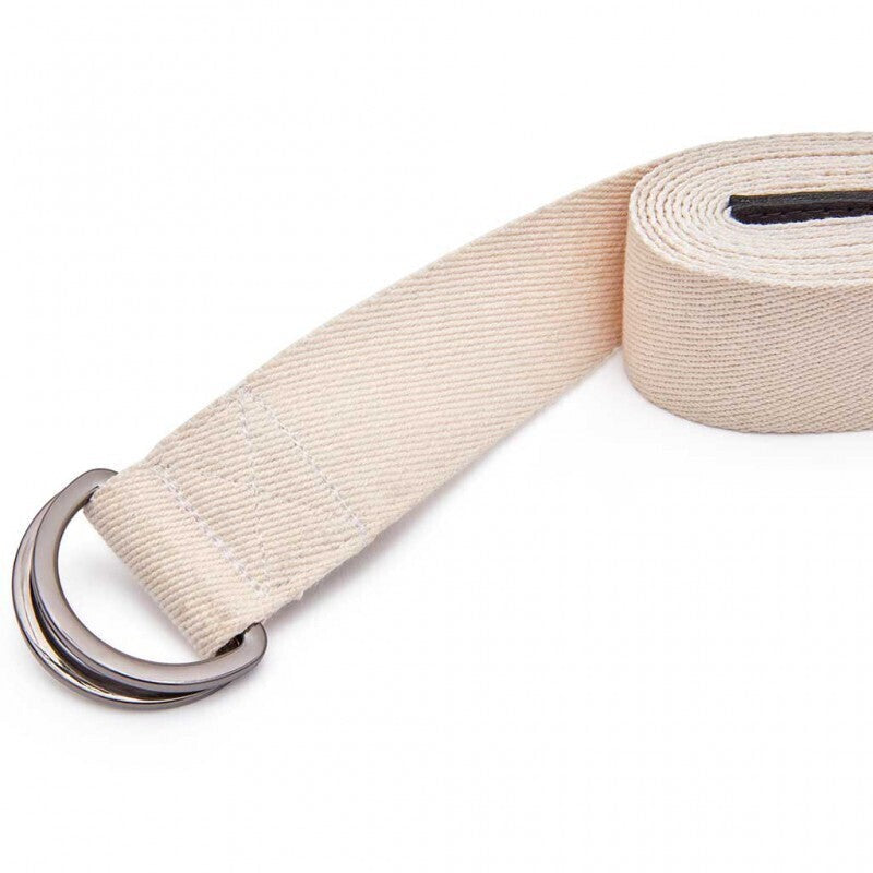 Adidas Premium Yoga Strap 2.5m Long Adjustable Belt Pilates Stretching Poses - Beige-4