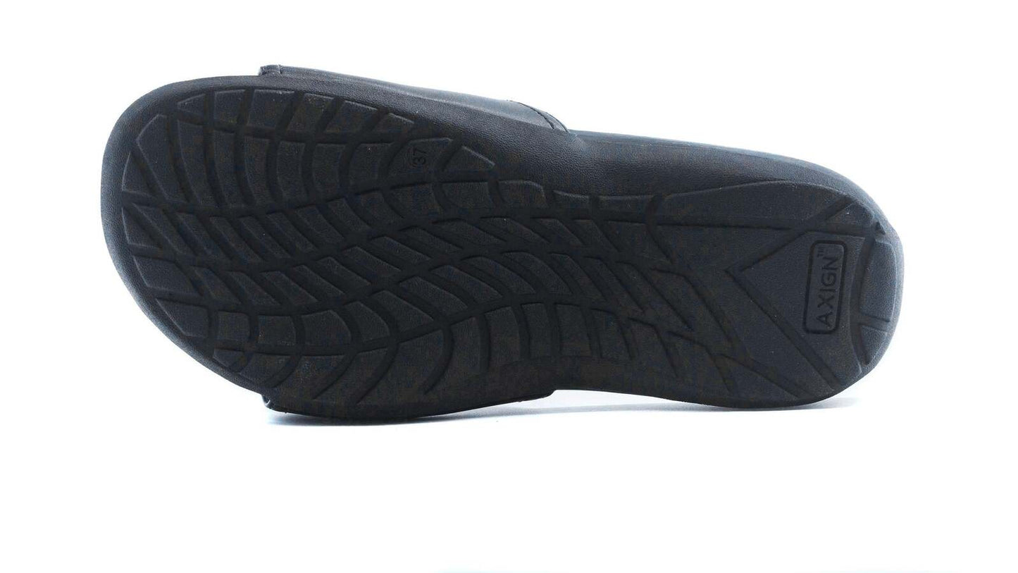 Orthotic Sandals Bunion Flip-Flops Flat Heel Slide Slippers Flats - Black (EU 46)-4